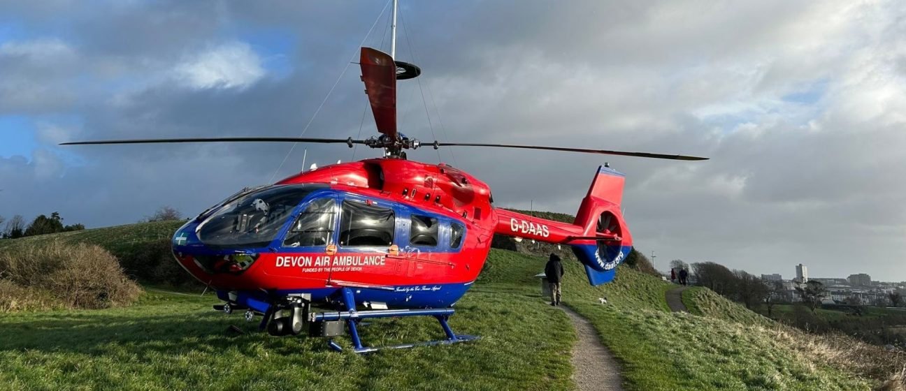 Aircraft in a rural setting