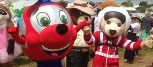 DAA mascots, Jennie Helicopter and Ambrose Bear