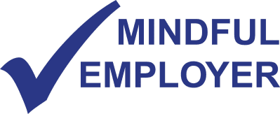 Mindful Employer logo: MINDFUL EMPLOYER is a UK-wide initiative run by Workways, part of Devon Partnership NHS Trust. 