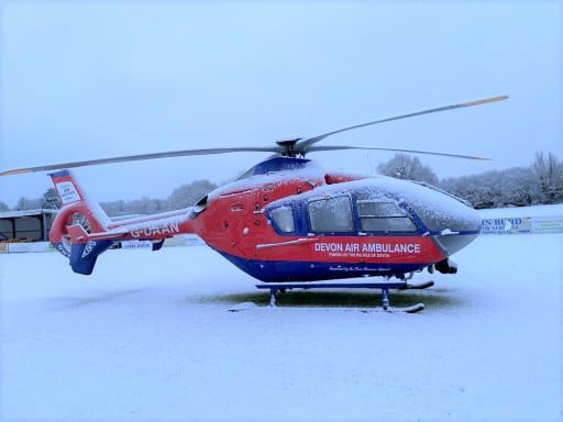 The aircraft at Witheridge landing site. 