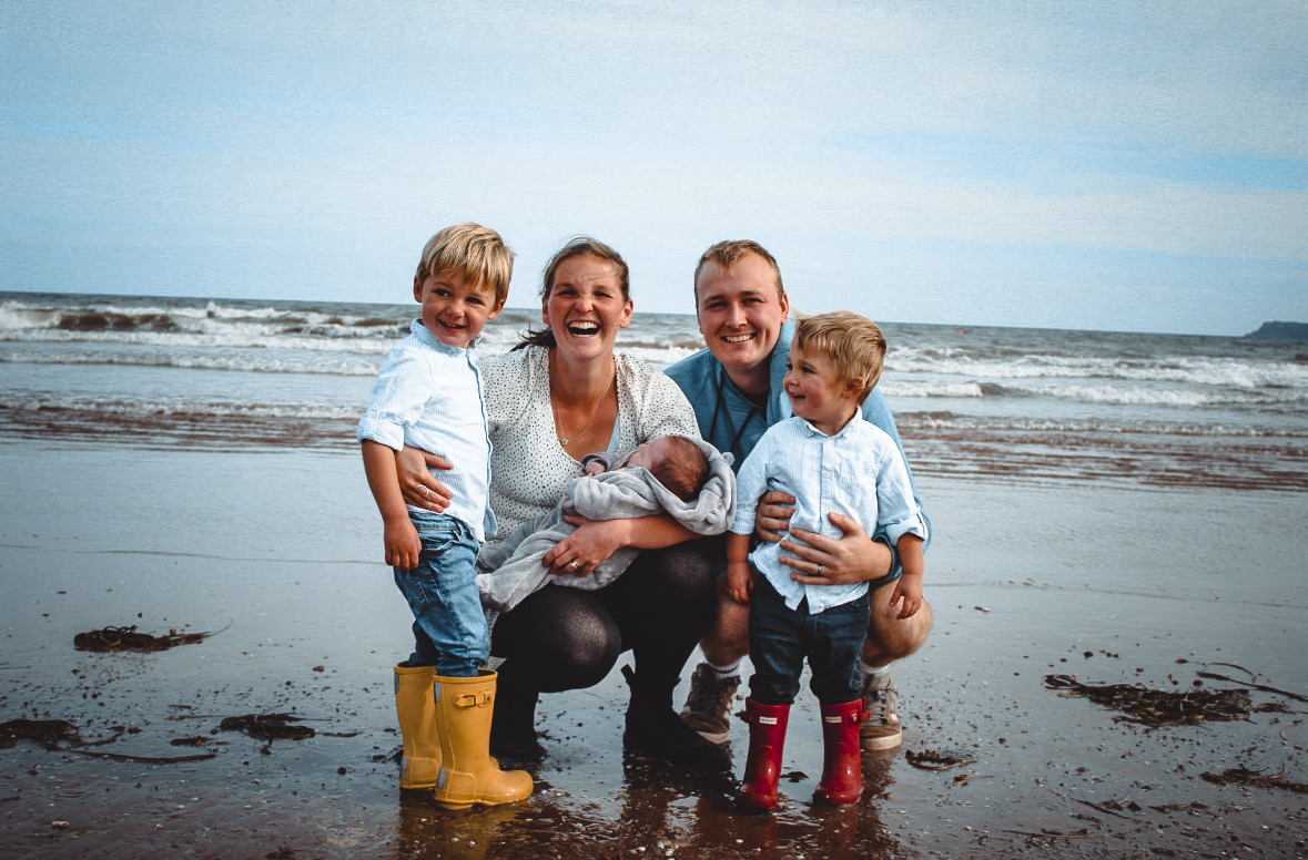 Aaron with his young family