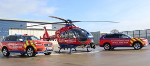 H145 aircraft and 2 critical care cars