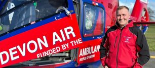 Paramedic Aaron with the aircraft