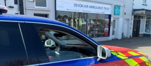 Bideford charity shop with critical care car