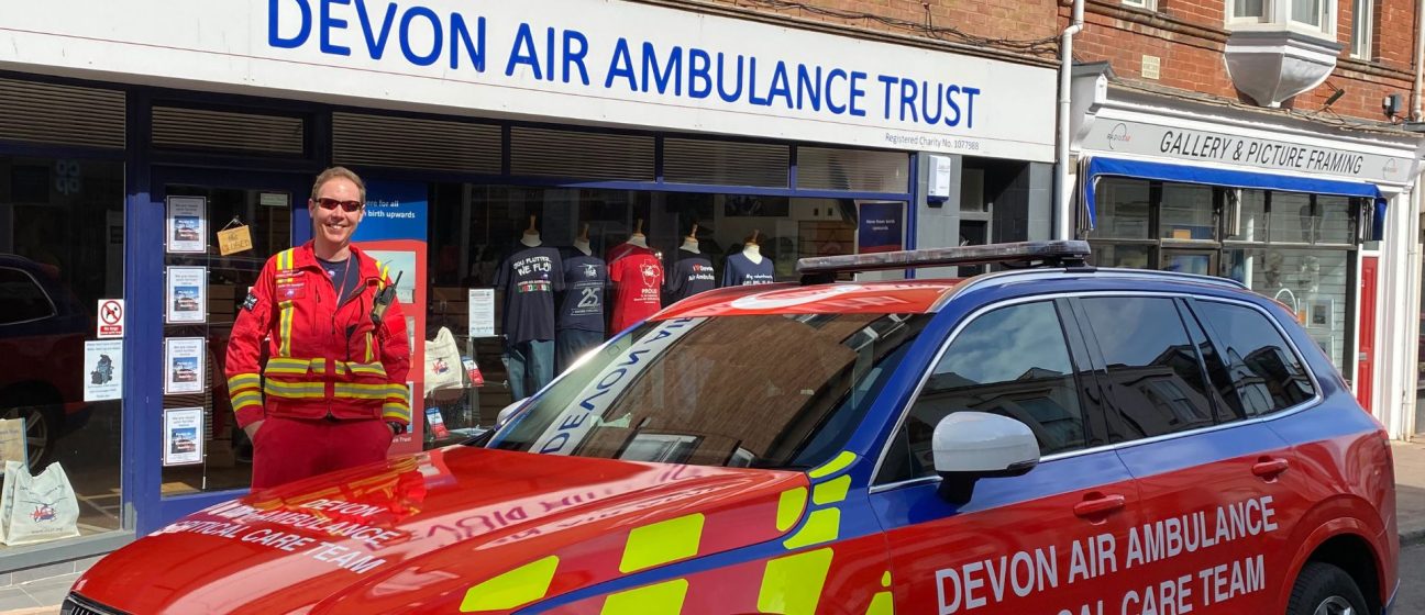 Budleigh Salterton shop with critical care car