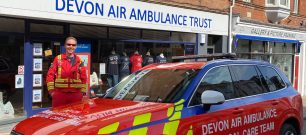 Budleigh Salterton shop with critical care car