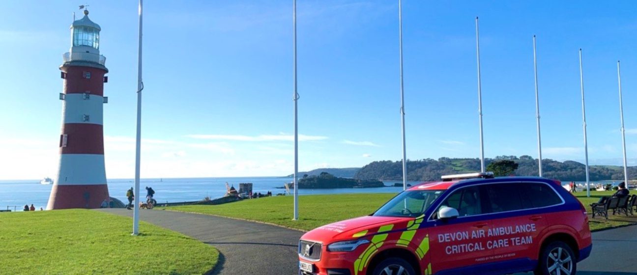 Plymouth lighthouse with DAA critical care car