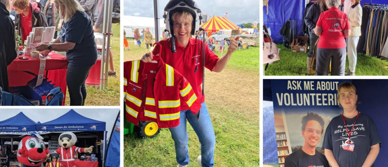 A range of images of volunteers at different events