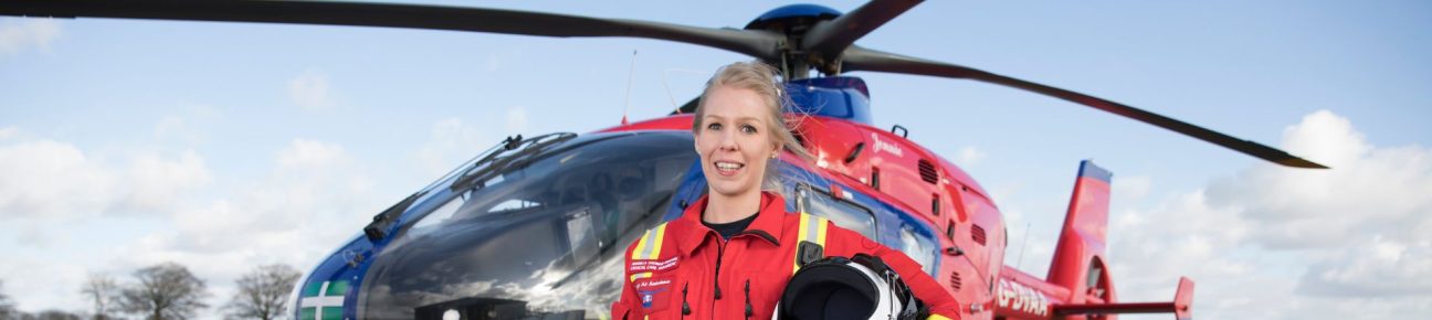 Crew member with the aircraft