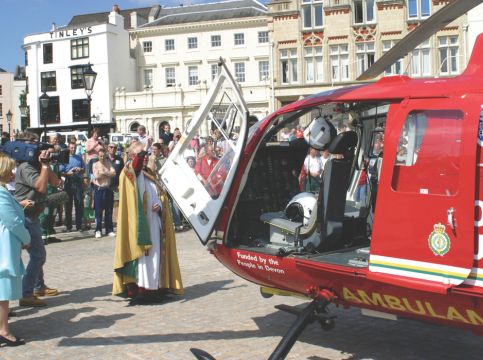 Bishop of Exeter blesses the aircraft