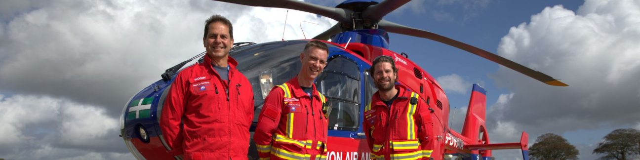 Three members of the Devon Air Ambulance crew