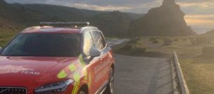 Critical Care Car against sunset