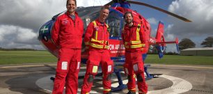 Three members of the Devon Air Ambulance crew