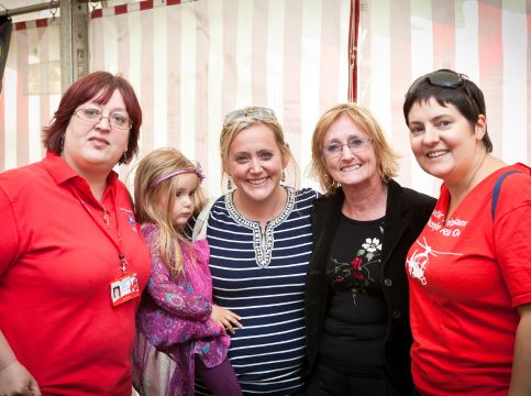 Pictured second right is founder Ann Thomas with DAA team members.