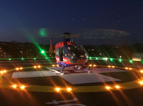 Helipad at night