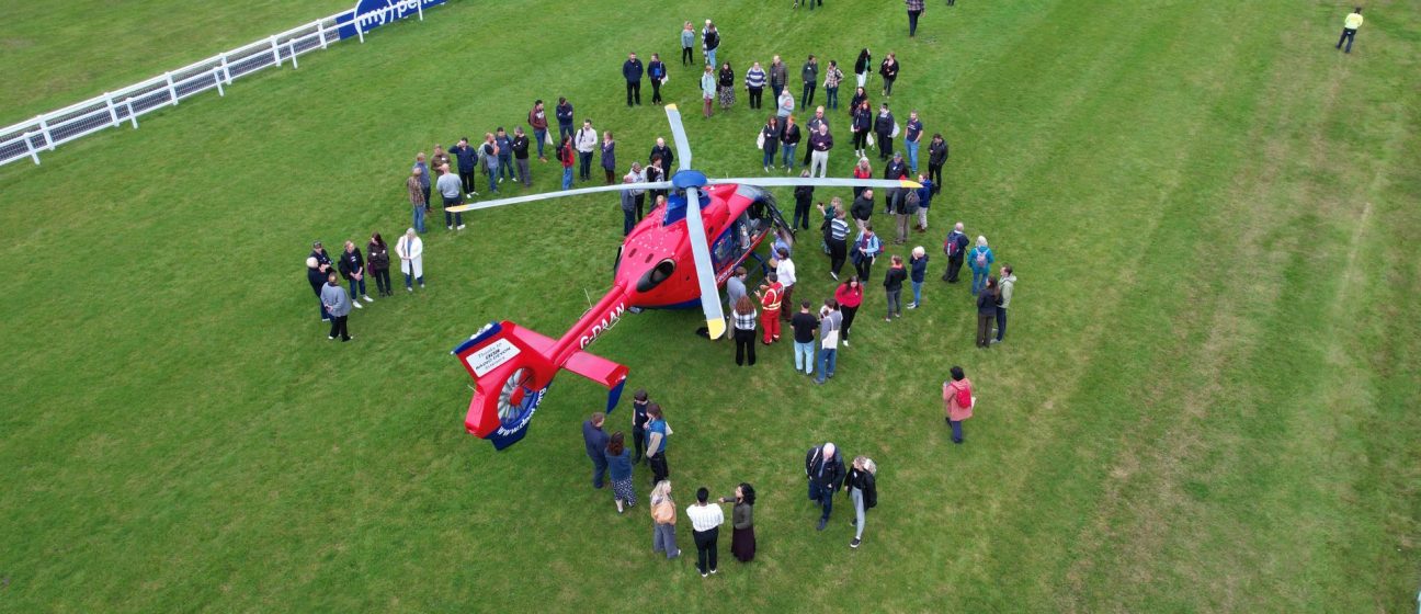 Drone view of DAA Aircraft at Exeter Racecourse