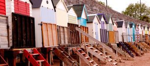 Row of Torbay beach huts