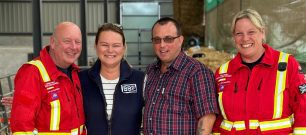 Farmer Martin, family and crew