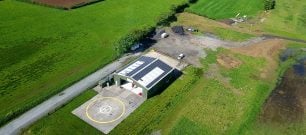 Aerial view of the Eaglescott airbase